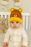 Brown Bear Head Embroidery Winter Woolen Warm Cap CP5072F